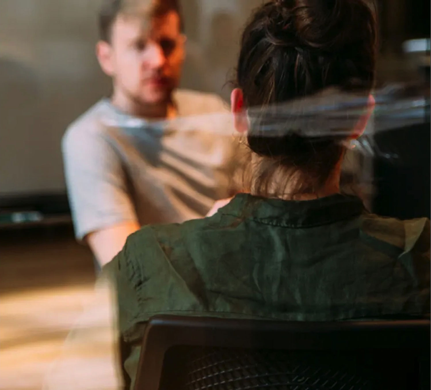 Couple discussing finances